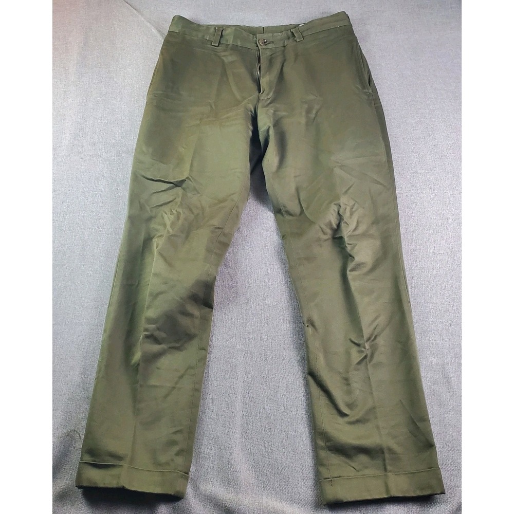 Jack Donnelly Pants Mens 35 Green Chino Straight Usa